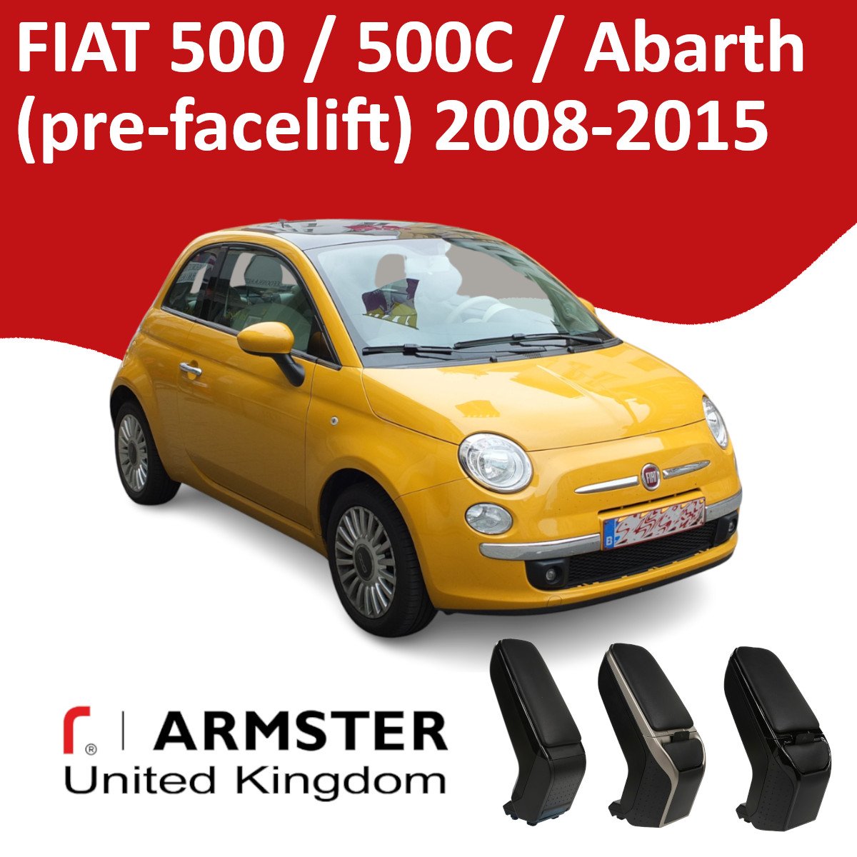 Fiat 500 / 500C / 595 Abarth 2008-2015 Armster Armrest