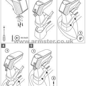 Toyota Yaris MK3 (facelift, XP130) 2014-2020 Armster Armrest - Image 2