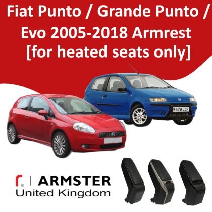 fiat punto armrest 2005-2018 heated seats only