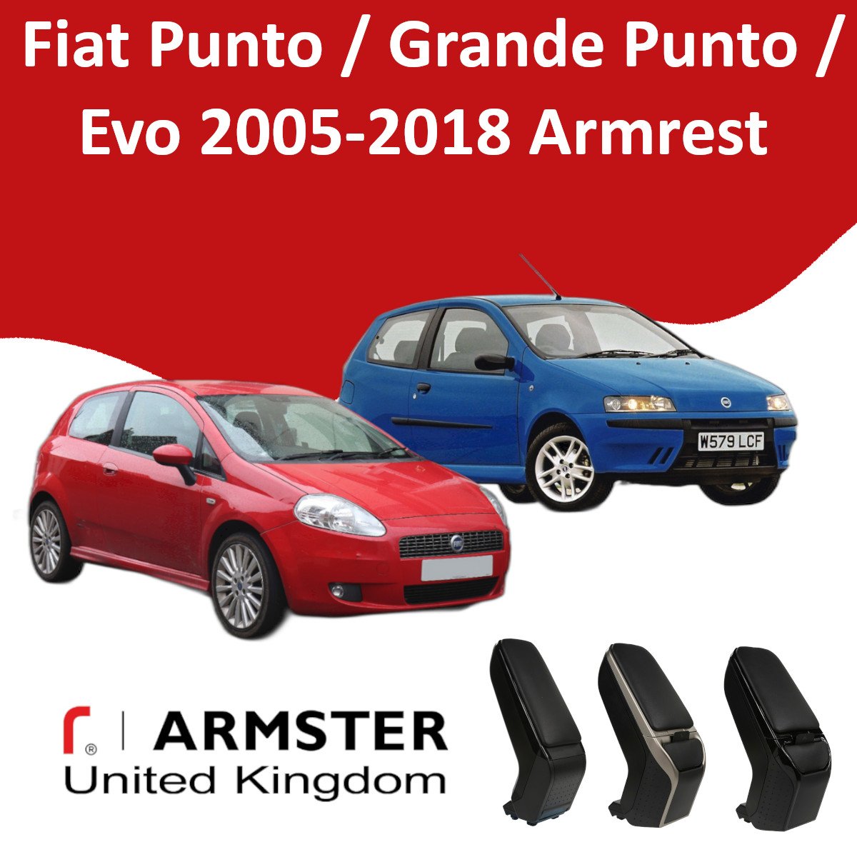 fiat punto armrest 2005-2018